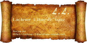 Lackner Liberátusz névjegykártya